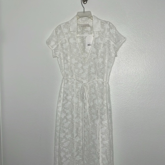 Rumer The Label Semi Sheer Billie Shirt Maxi Dress Cover Up Size Medium BNWT - Picture 2 of 8